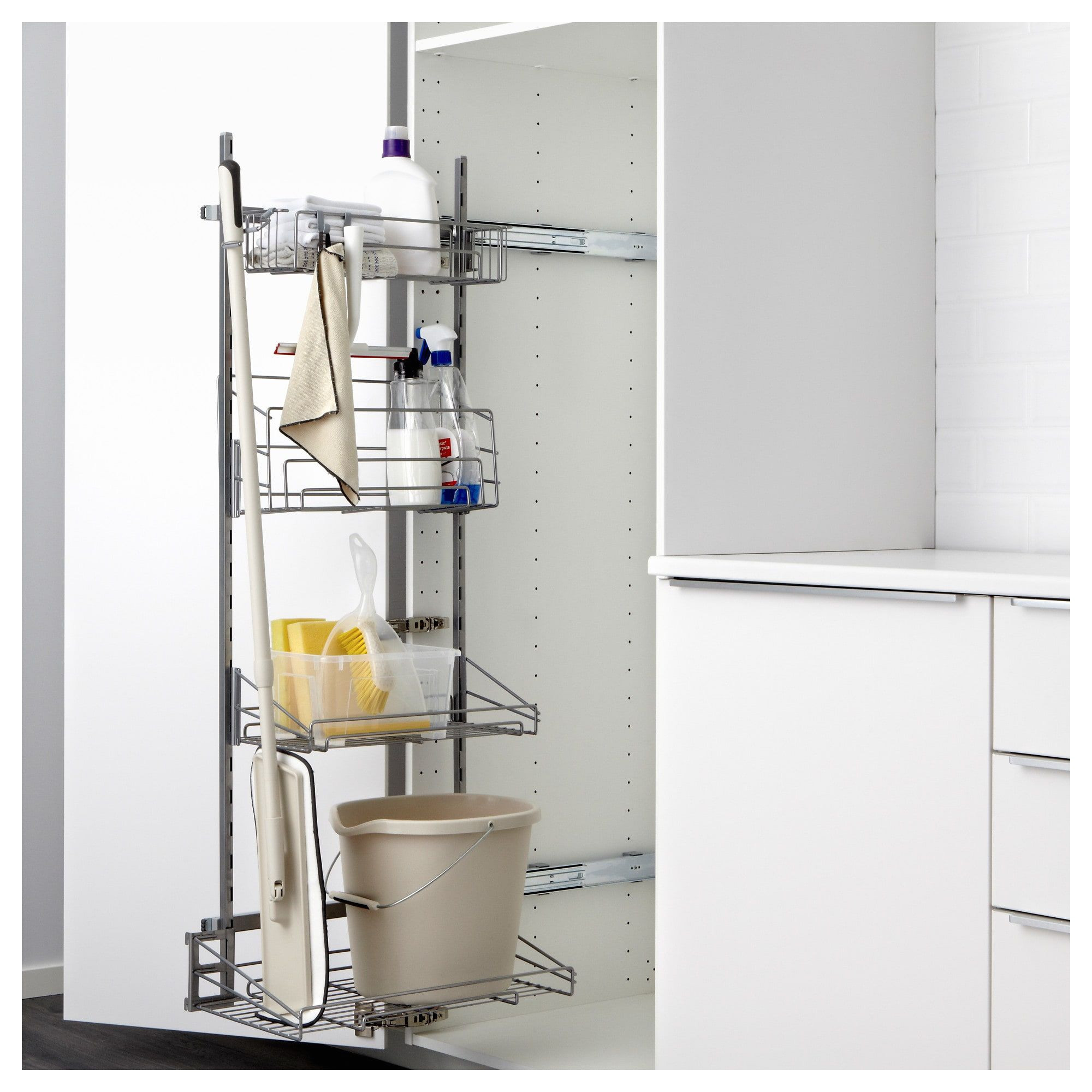 utrusta pull out rack for cleaning supplies ikea