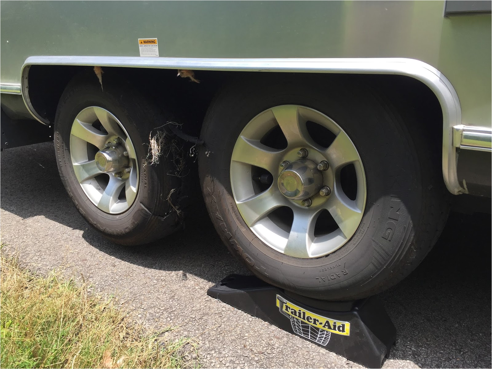 rosie s tire about to be changed