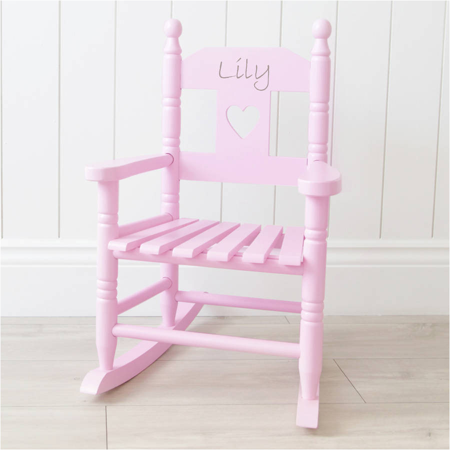 personalised pink children s rocking chair rocking toys