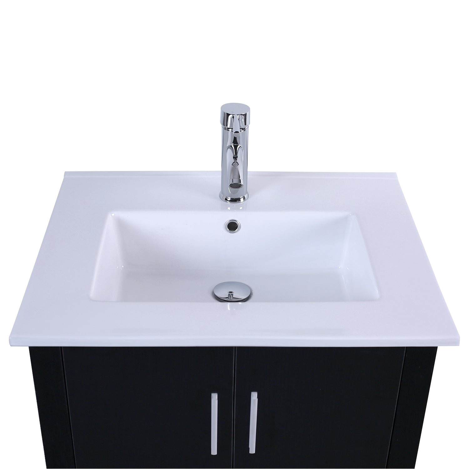eclife sales promotion 24 modern bathroom vanity and sink combo stand cabinet and white ceramic with overflow vessel sink top and water saved chrome