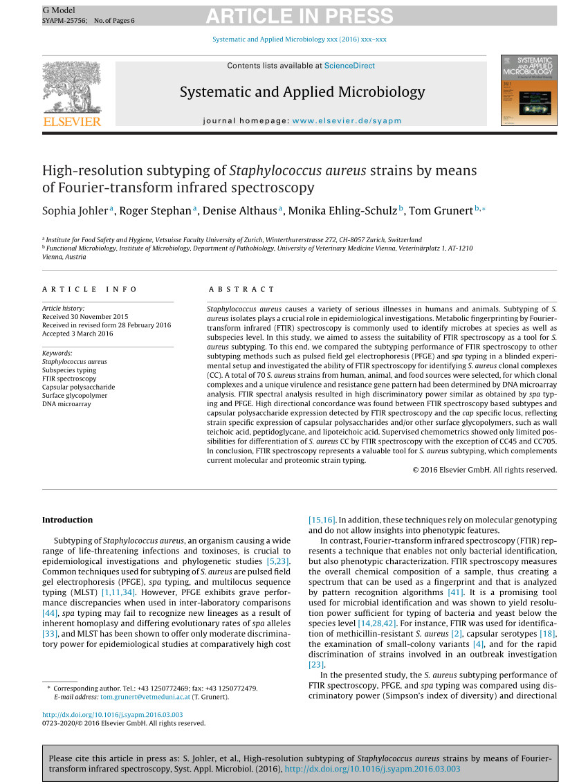 pdf staphylococcus aureus as a foodborne pathogen