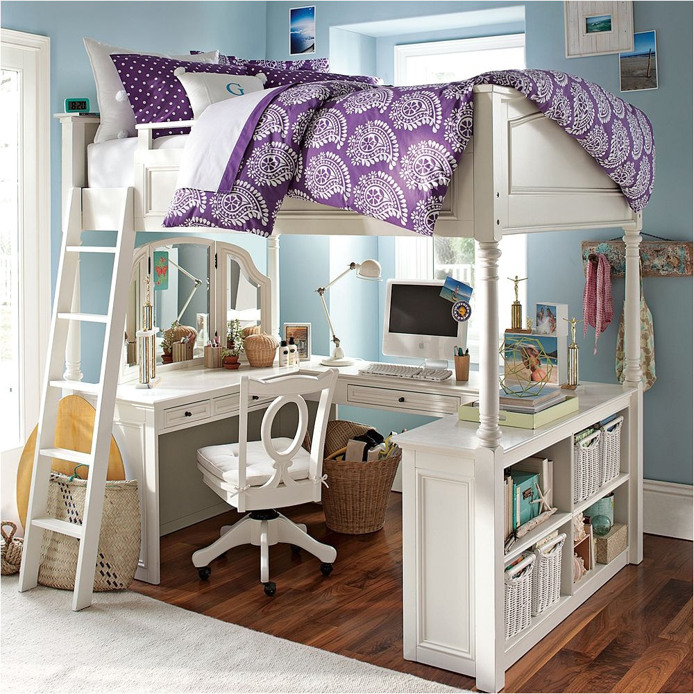 kids bunk beds with desk picture