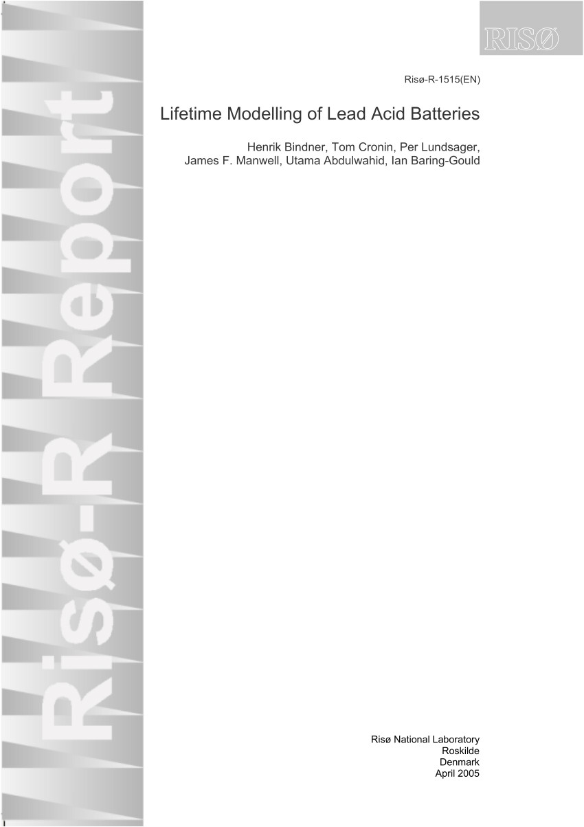 pdf lifetime modelling of lead acid batteries