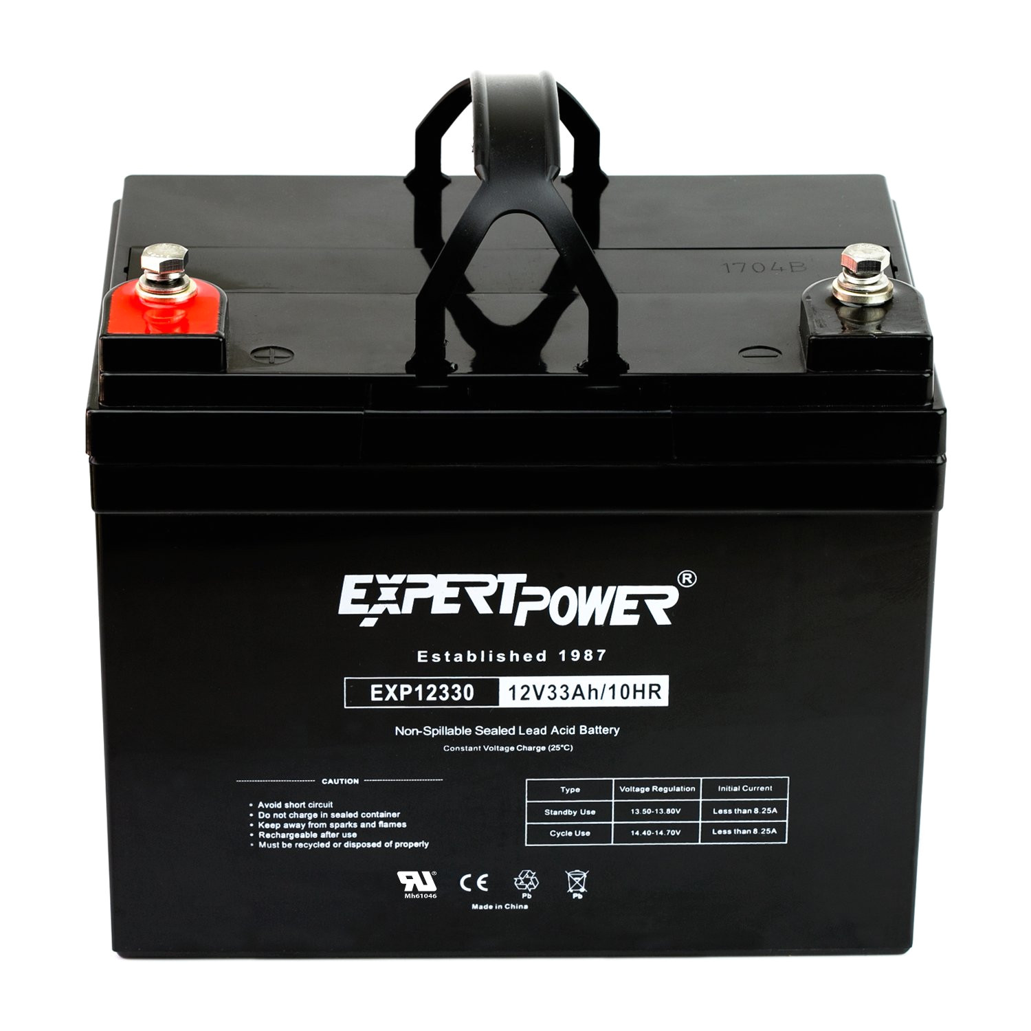 amazon com expertpower 12v 33ah rechargeable deep cycle battery exp12330 replaces 34ah 35ah 36ah automotive