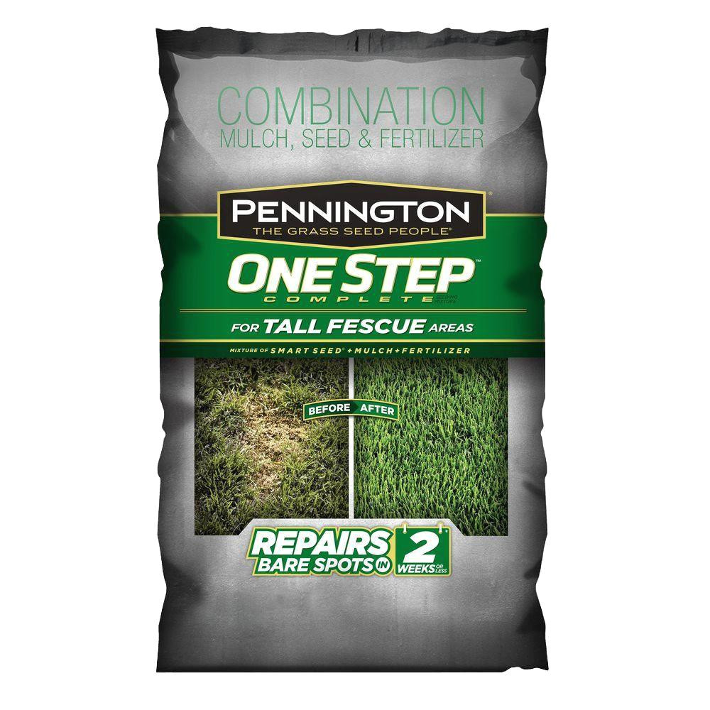 8 3 lb one step complete for tall fescue with smart seed mulch fertilizer