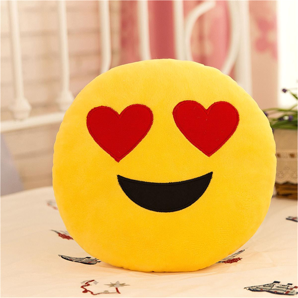 30cm cute creative emoji pillow soft stuffed plush toy doll round emoticon cushion home decor sofa bed throw smiley face pillow replacement cushions outdoor