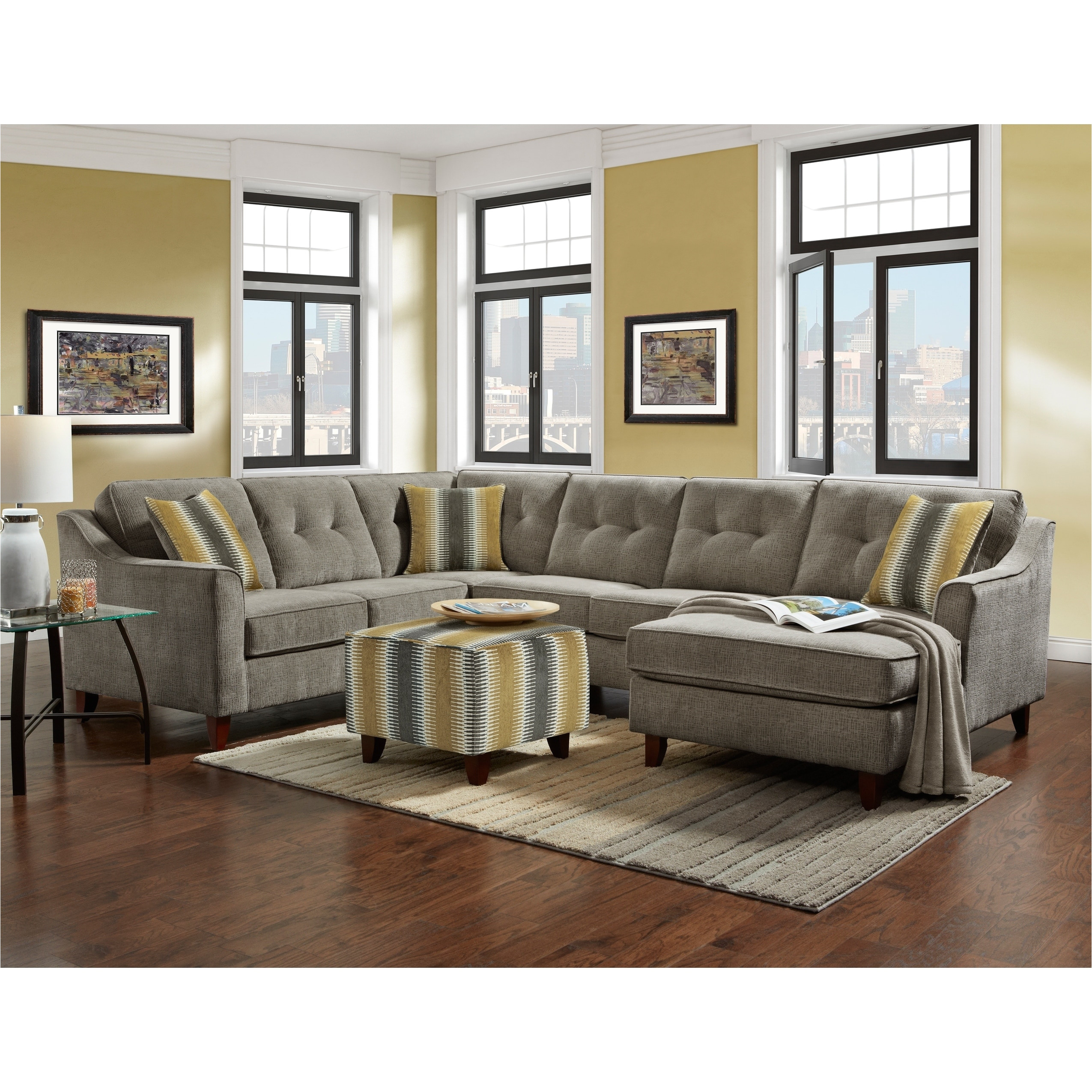 gray tufted sectional shop sofatrendz bally free shipping today jpg