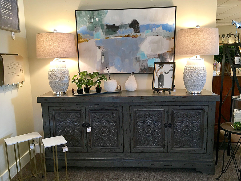 amanda sideboard 2450 shadow lake art 750 carey lamps 165 each