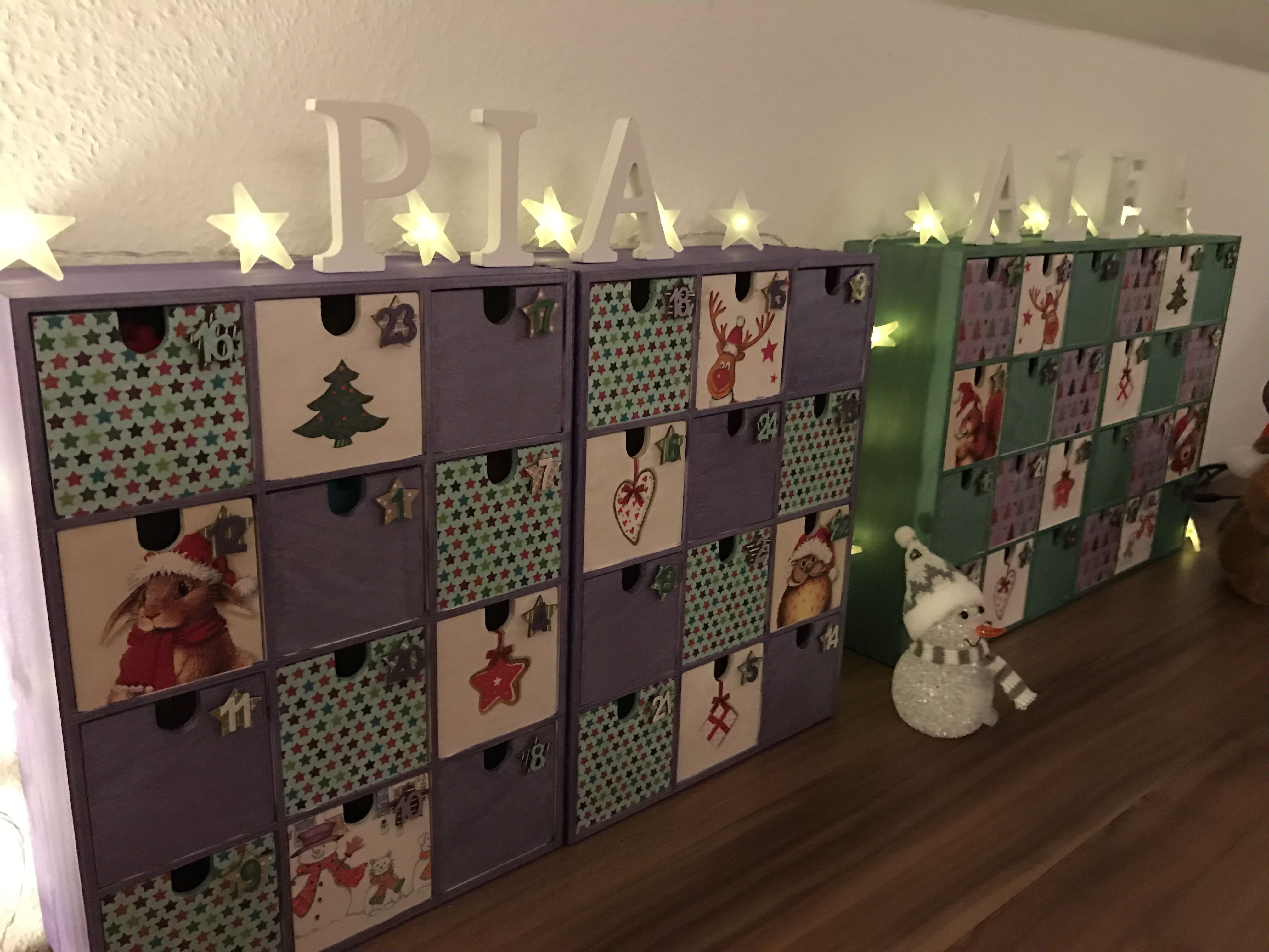 adventskalender aus moppe mini kommoden von ikea dressers cozy christmas christmas time