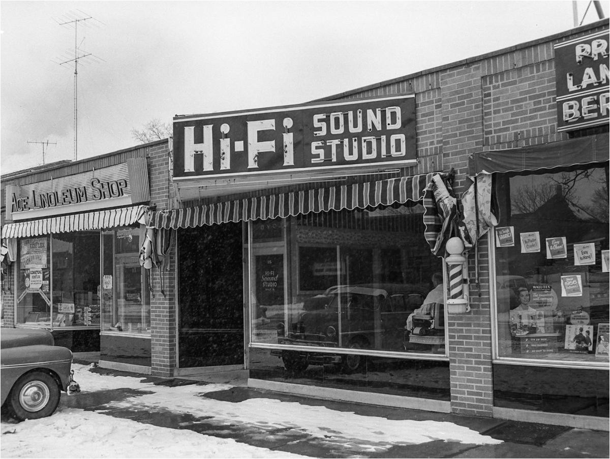 hi fi sound studio at 115 fourth st se in 1955