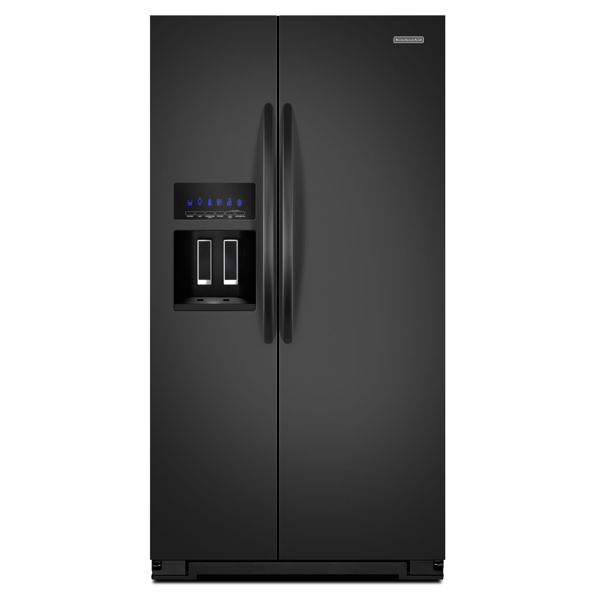 kitchenaid ksc24c8eyb 23 9 cu ft counter depth side by side refrigerator black