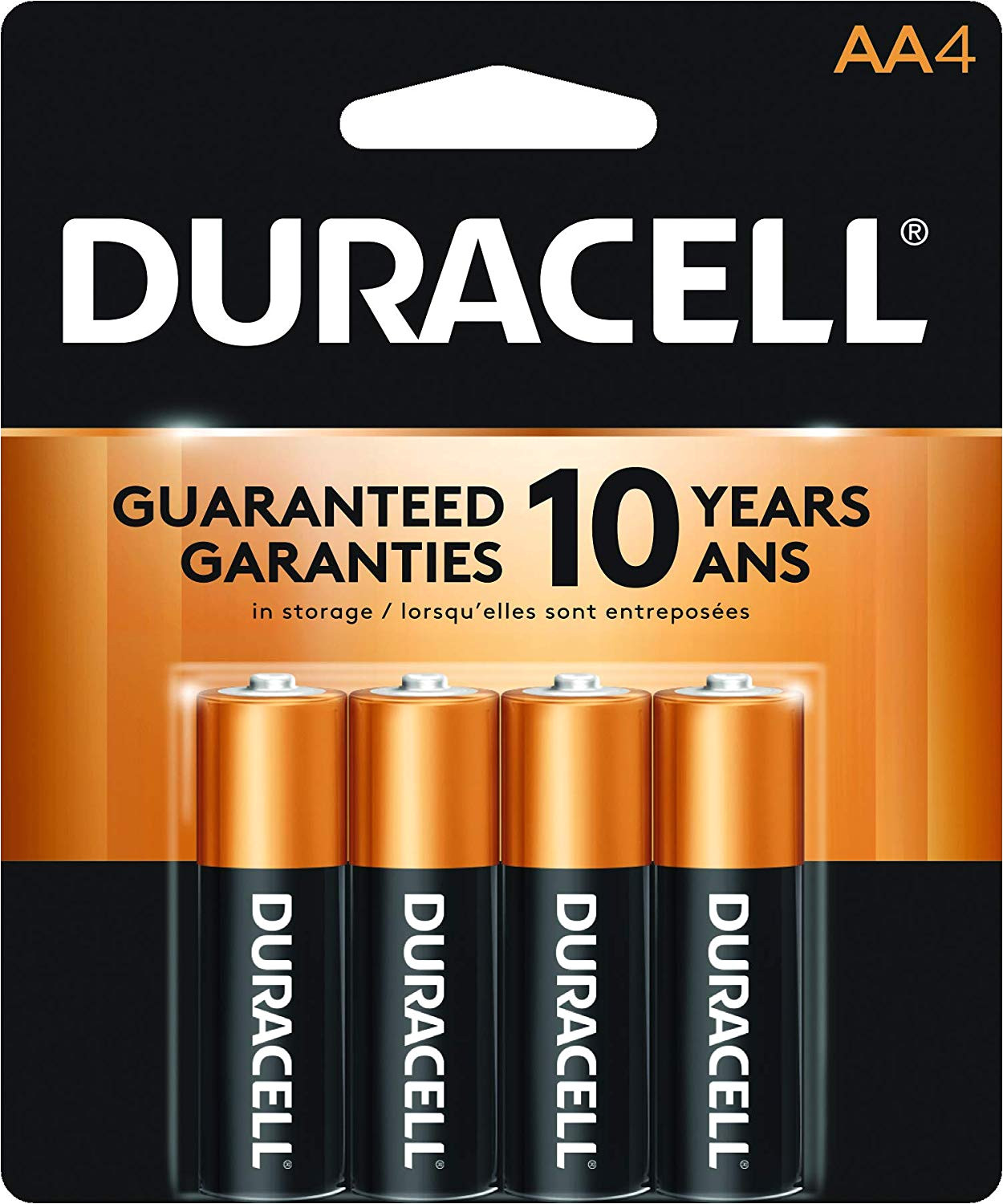 amazon com duracell coppertop aa alkaline batteries long lasting all purpose double a battery for household and business 4 count health personal