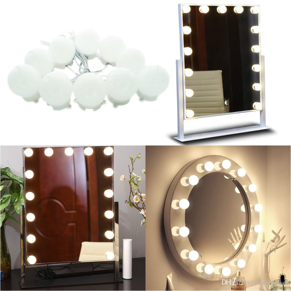 makeup mirror lights hollywood style led vanity mirror lights 3 3m 10led bulbs kit for makeup dressing table with touch dimmer and plug cool string lights