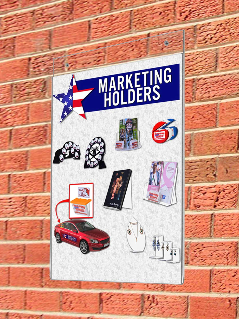 amazon com marketing holders set of 10 wall mounted sign holder for 8 5x11 posters clear acrylic easy updating without removing the frame from the wall