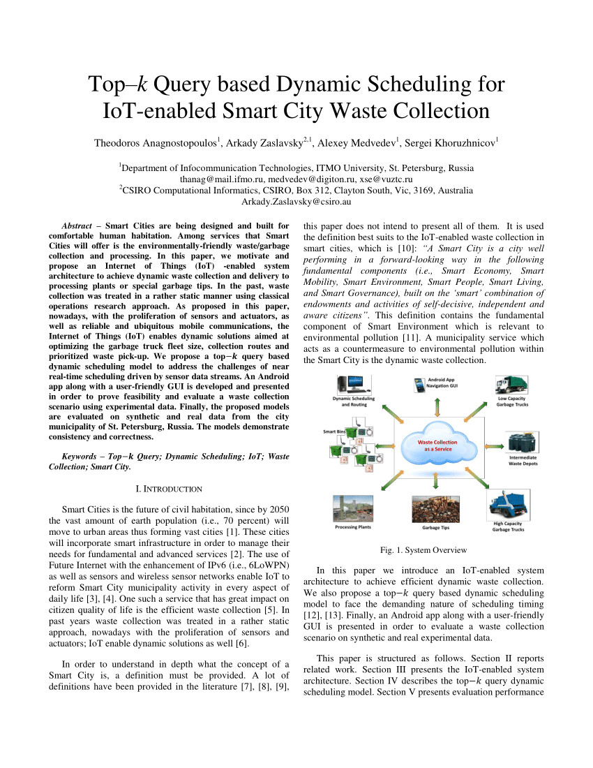 pdf using simulation to assess the opportunities of dynamic waste collection