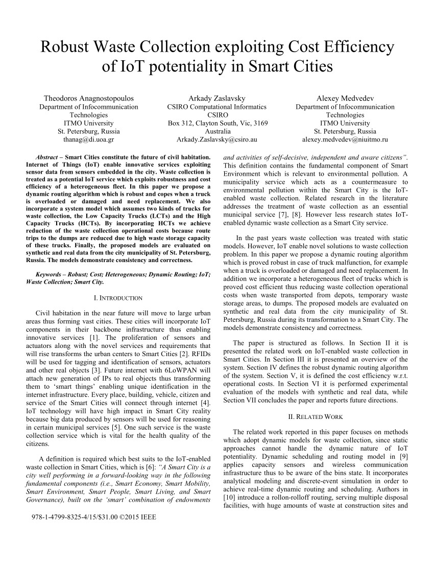 pdf using simulation to assess the opportunities of dynamic waste collection