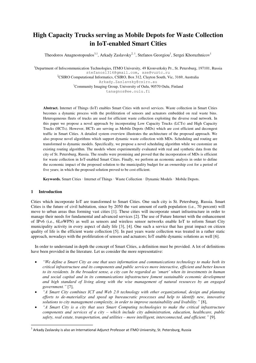 pdf using simulation to assess the opportunities of dynamic waste collection