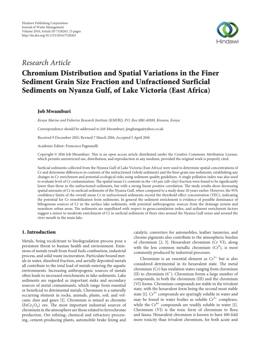 Waste Management – Lake View Landfill Erie Pa Pdf Chromium Distribution and Spatial Variations In the Finer