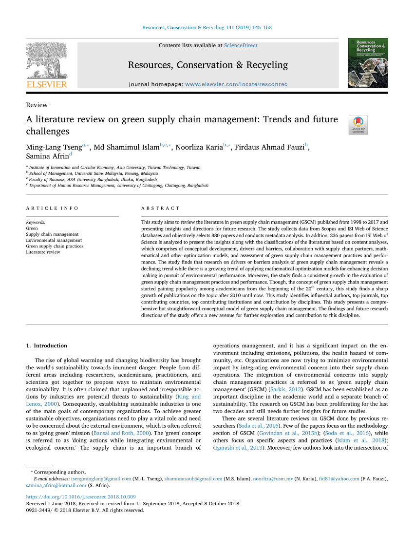 pdf green transportation and the role of operation research