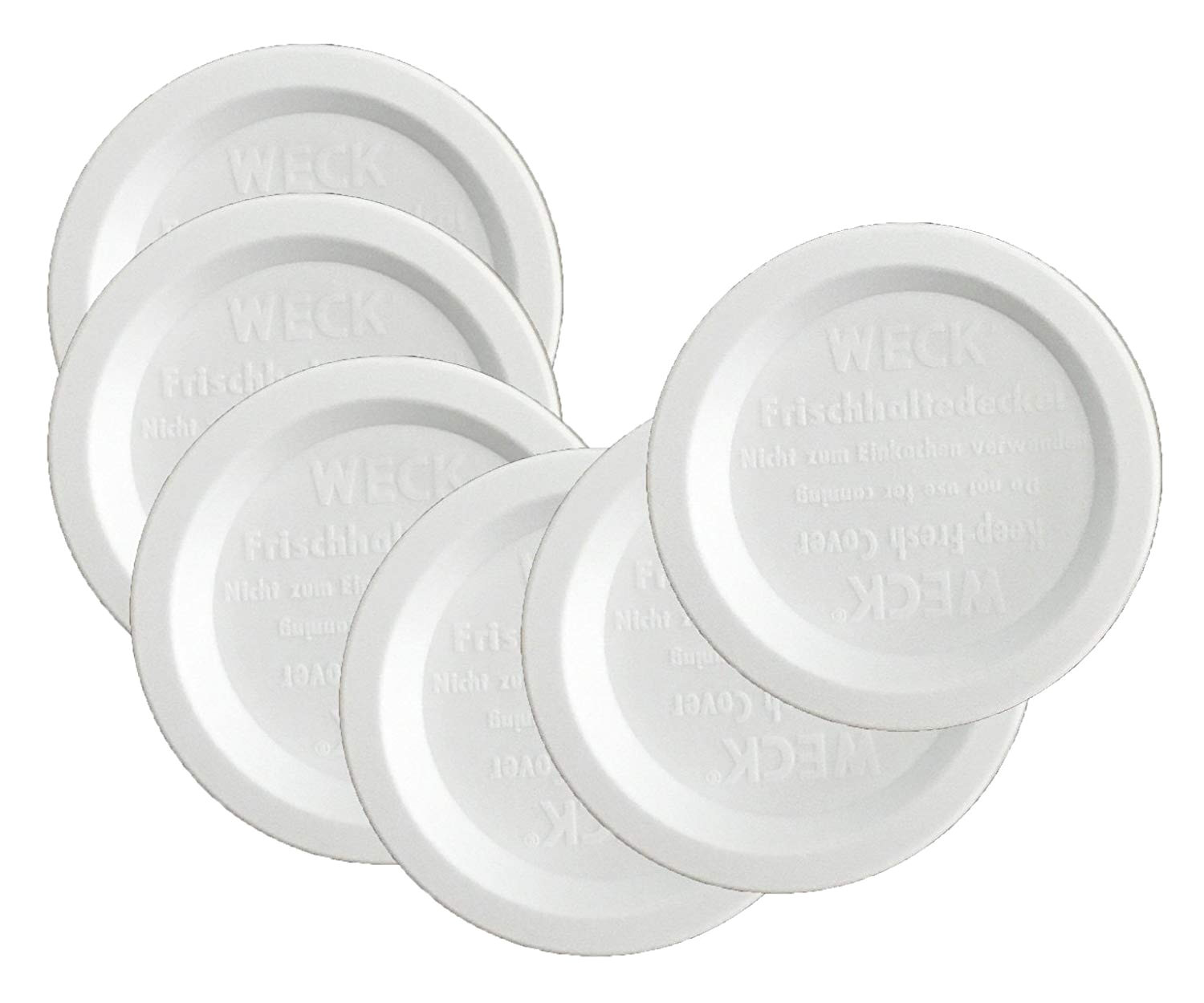 amazon com weck jar keep fresh plastic lids 6 pack small 60mm fits models 080 755 760 762 902 763 764 766 905 975 995 beauty