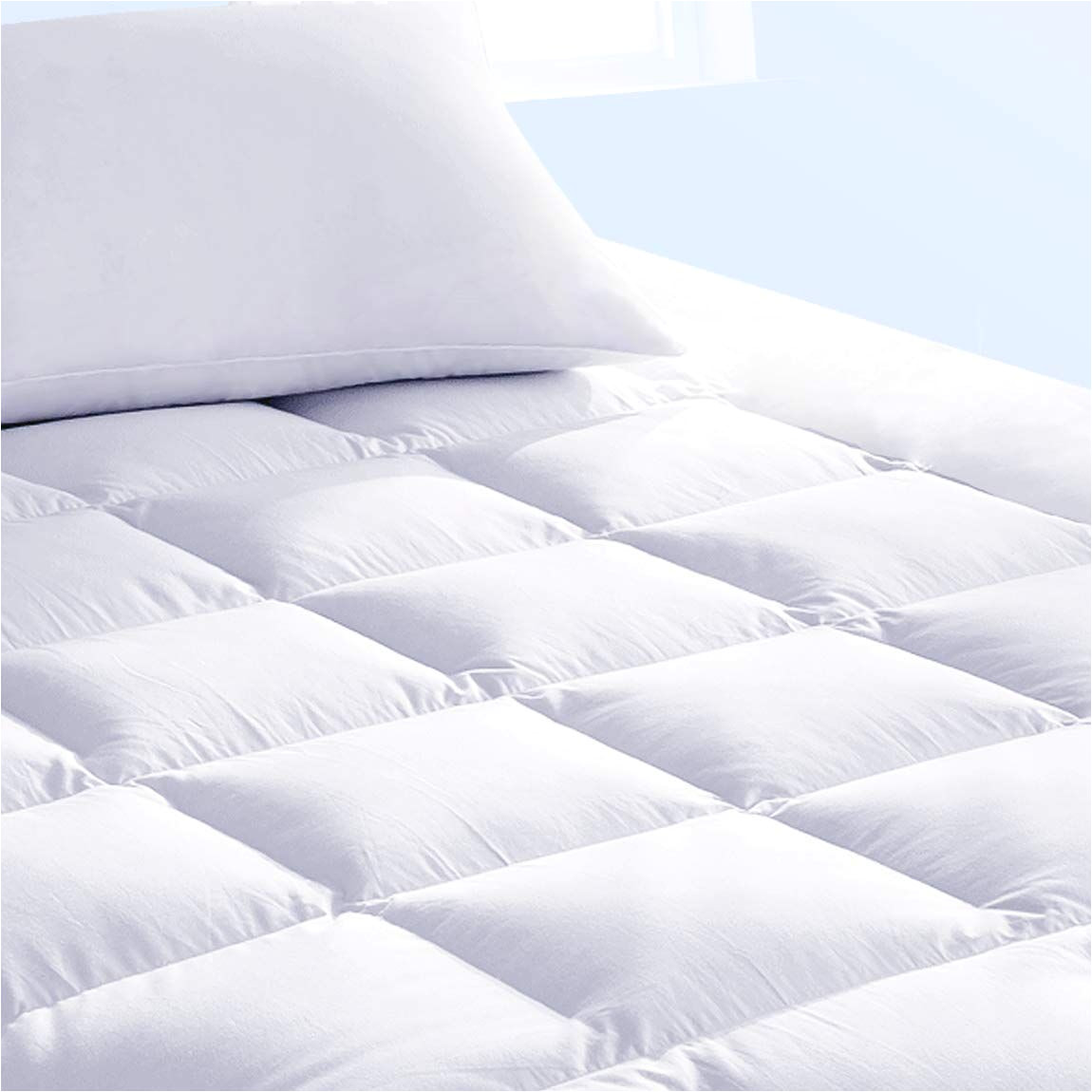 What is the Difference Between Down and Down Alternative Pillow Pure Brands Mattress topper and Mattress Pad Protector In One