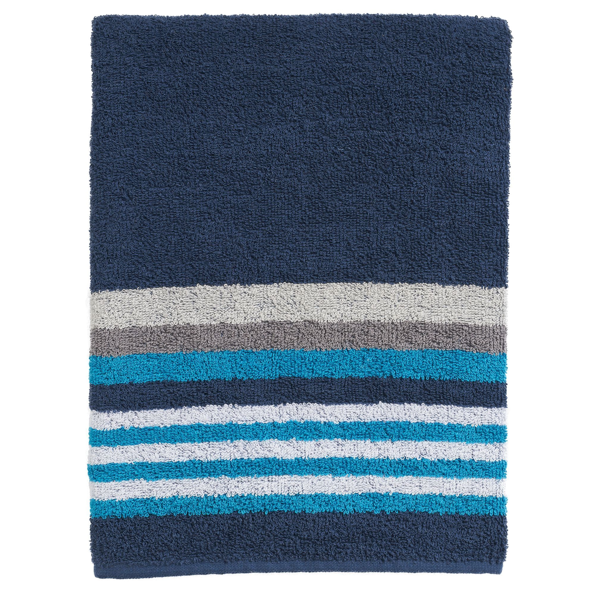 the big onea a stripe bath towel blue navy