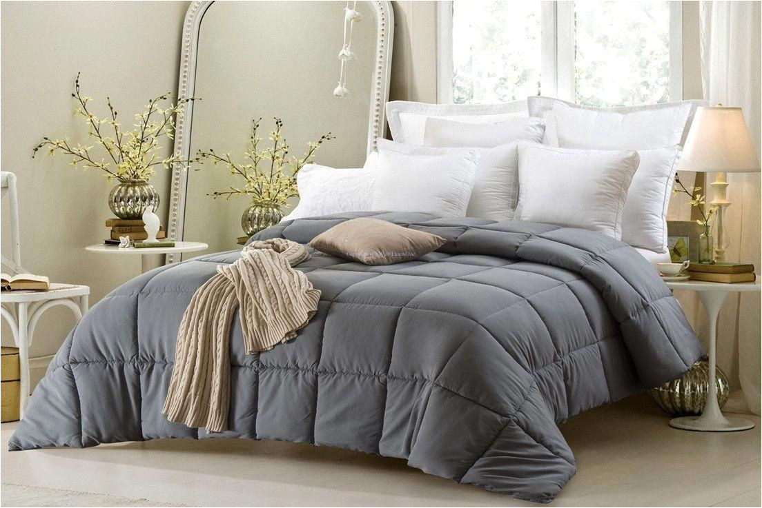 super oversized high quality down alternative comforter fits pillow top beds grey