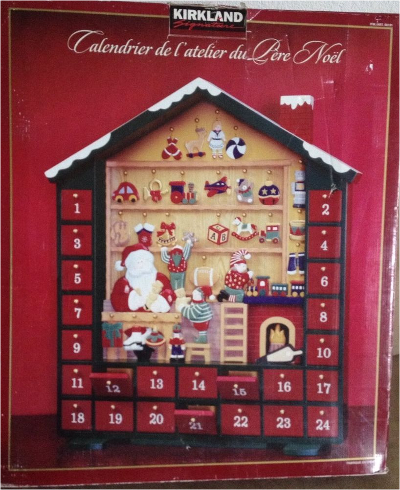 Where to Buy Unfinished Wooden Advent Calendar Rare Kirkland Signature Santa S Workshop Wooden Advent Calendar W