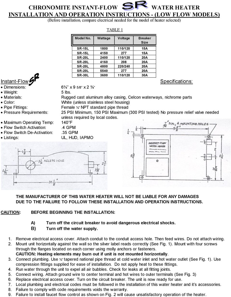 specifications dimensions 6a x 9 5 8 x 2 a weight 5