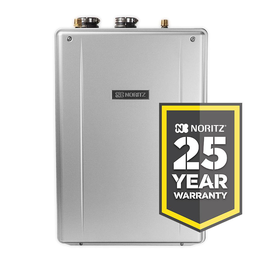 noritz 11 1 gpm ez series natural gas hi efficiency indoor outdoor tankless water heater