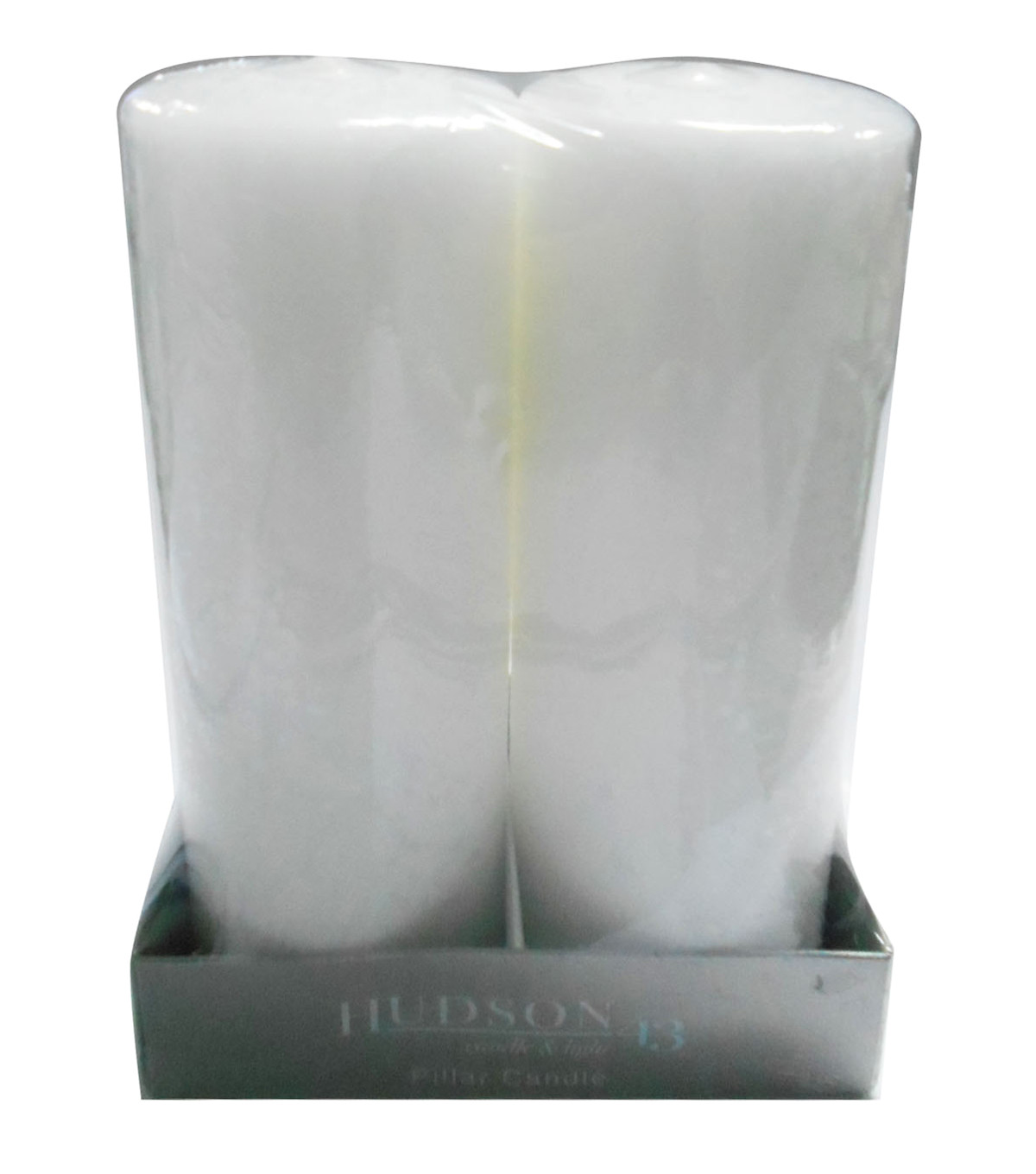 hudson 43 candle light collection 2 pack 3x8 od pillar unscented white