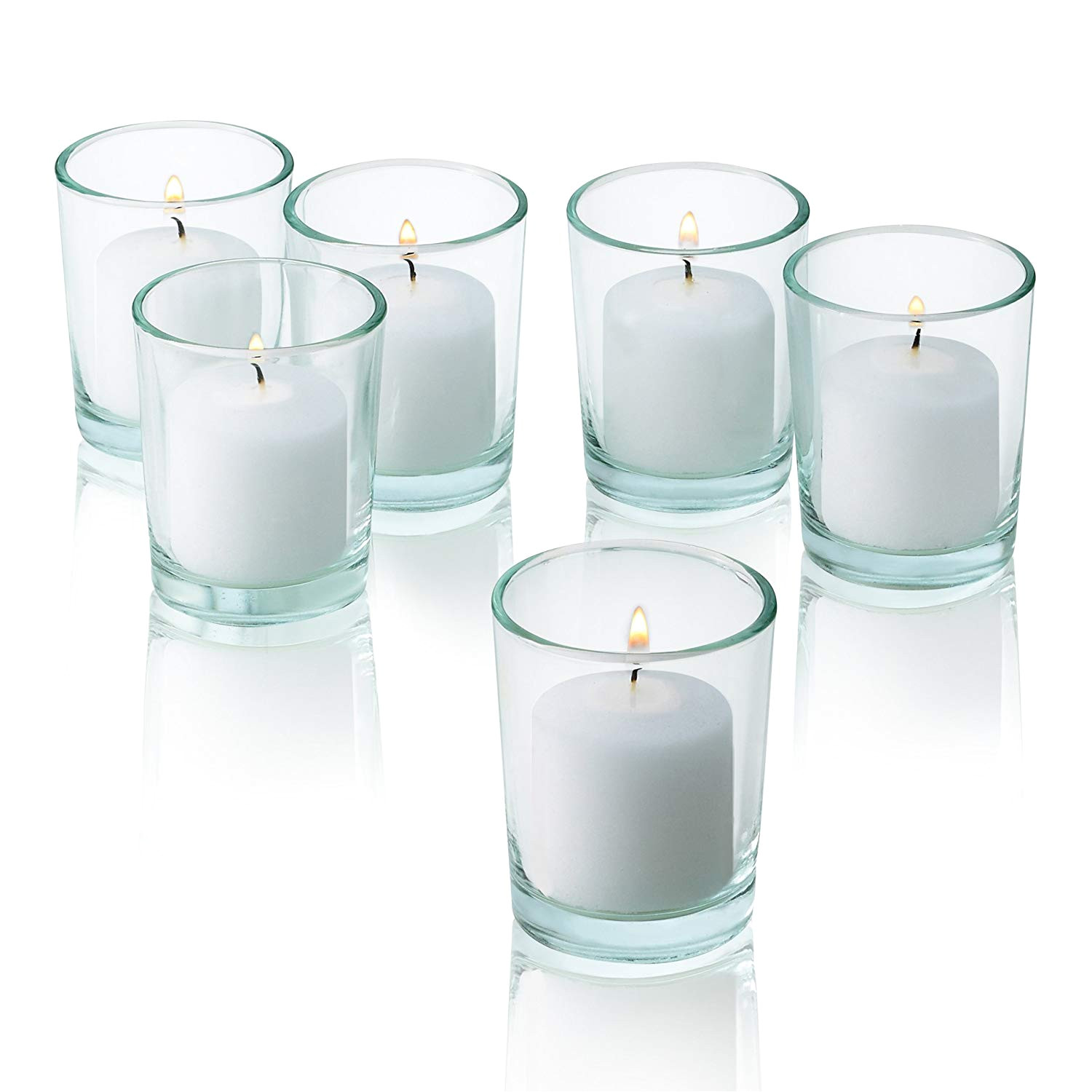 amazon com 10 hour white unscented votive candles bulk set of 288 made in usa home kitchen