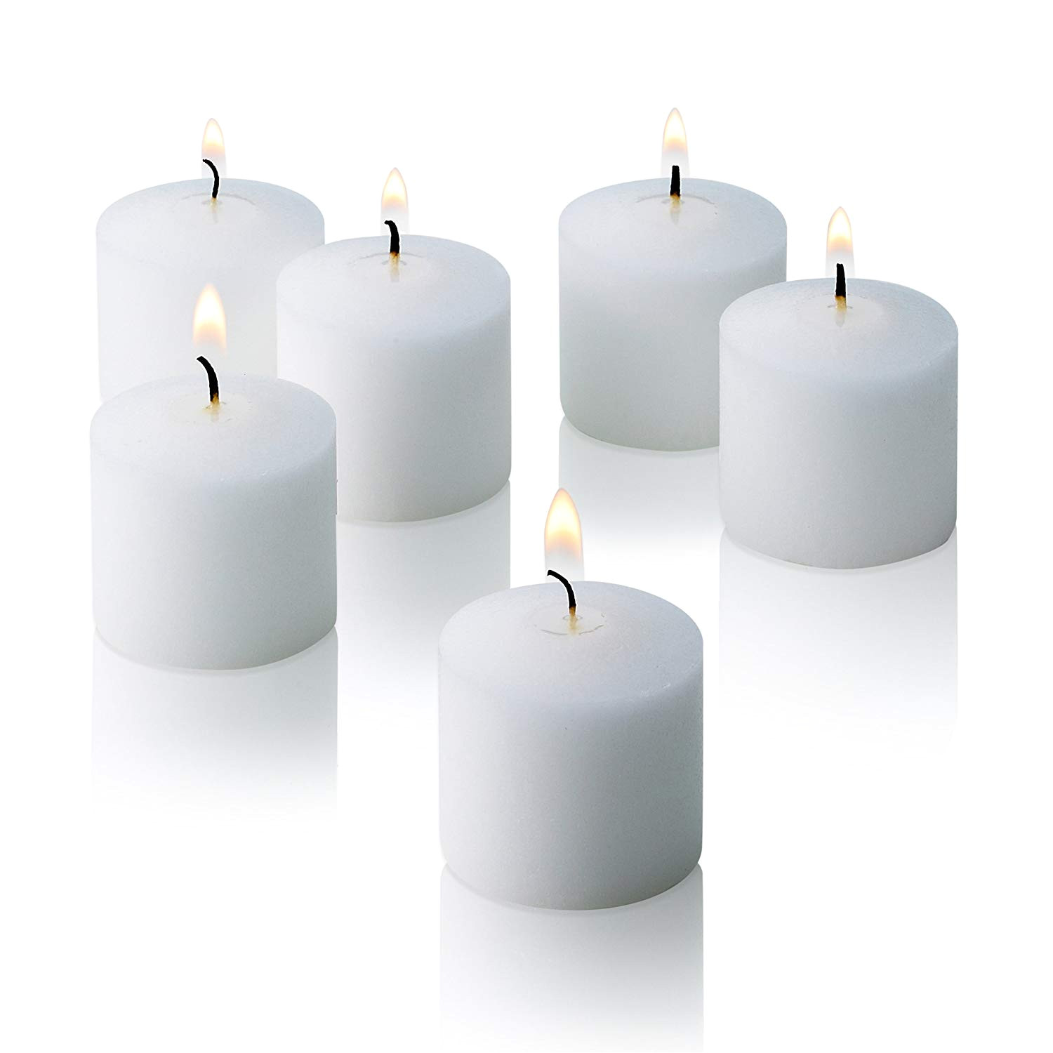 amazon com 10 hour white unscented votive candles bulk set of 288 made in usa home kitchen