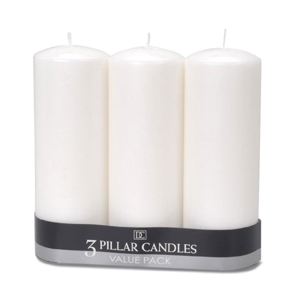 White Pillar Candles Bulk Cheap White Unscented Pillar Candles 3 X 8 3 Per Pack D1162 92 3×8