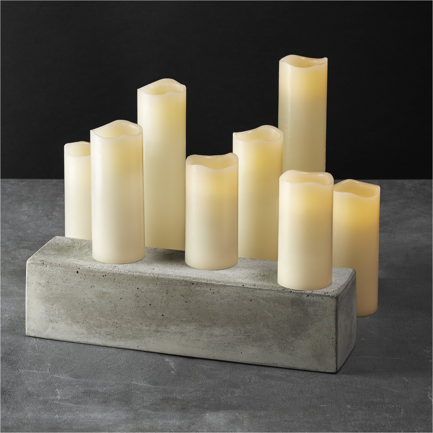 amazon com 8 ivory slim flameless candles with warm white leds smooth finish assorted sizes remote and batteries included home improvement