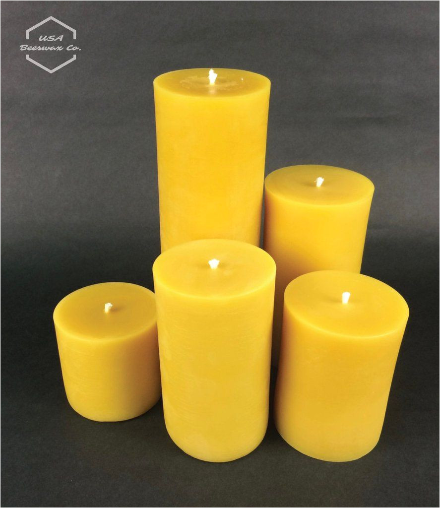 beeswax pillar candles 5 beeswax pillars beeswax candles natural candle unscented handmade