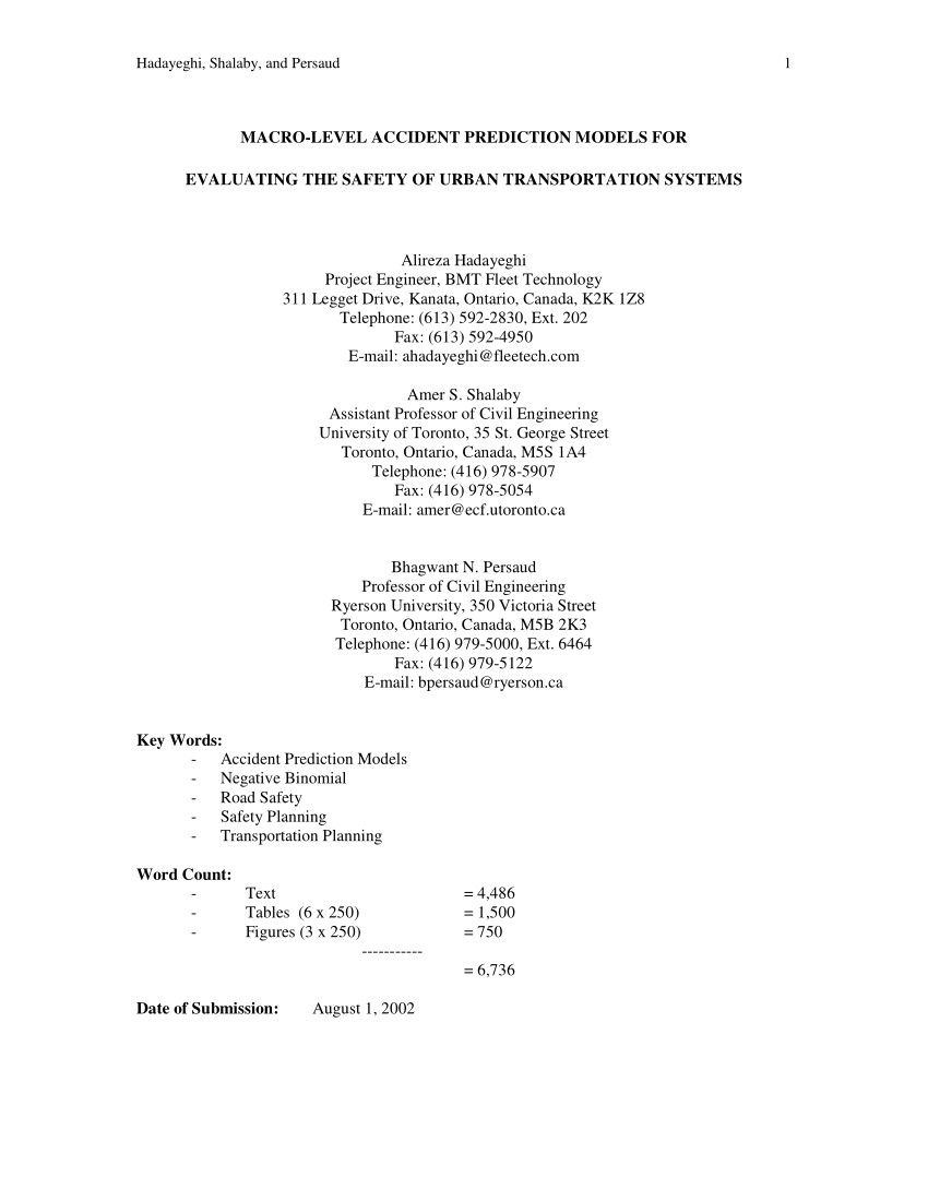 pdf characteristics and estimation of traffic accident counts using artificial neural network and multivariate analysis a case study in turkey north