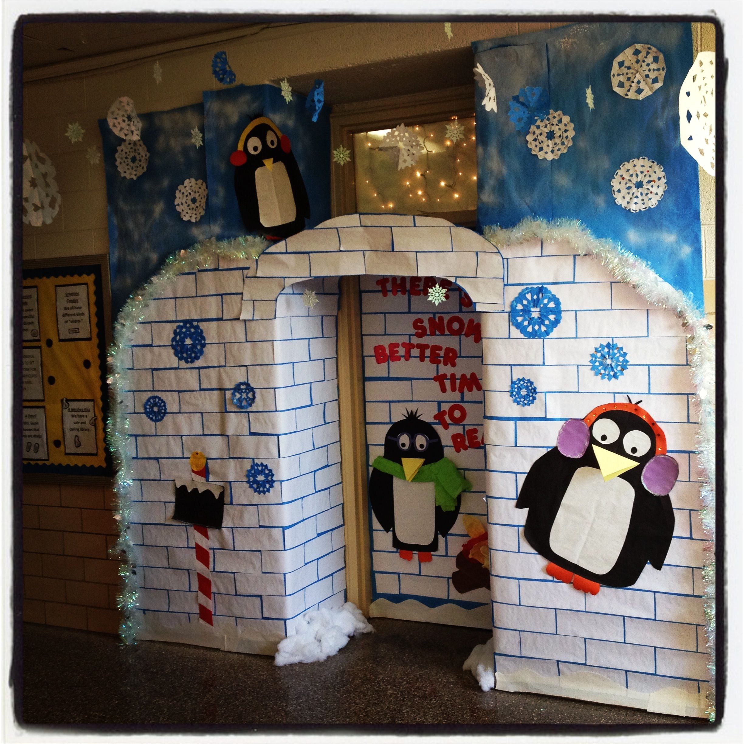 winter wonderland classroom door definitely appropriate this week