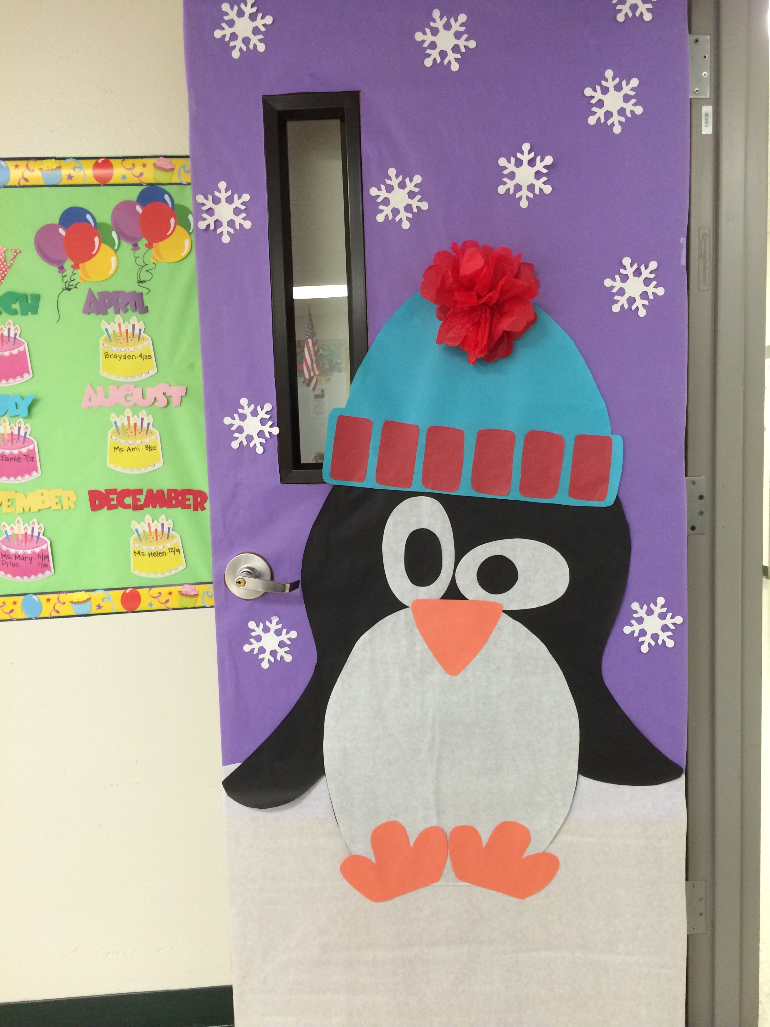 winter classroom door decoration winter penguins classroomdoor