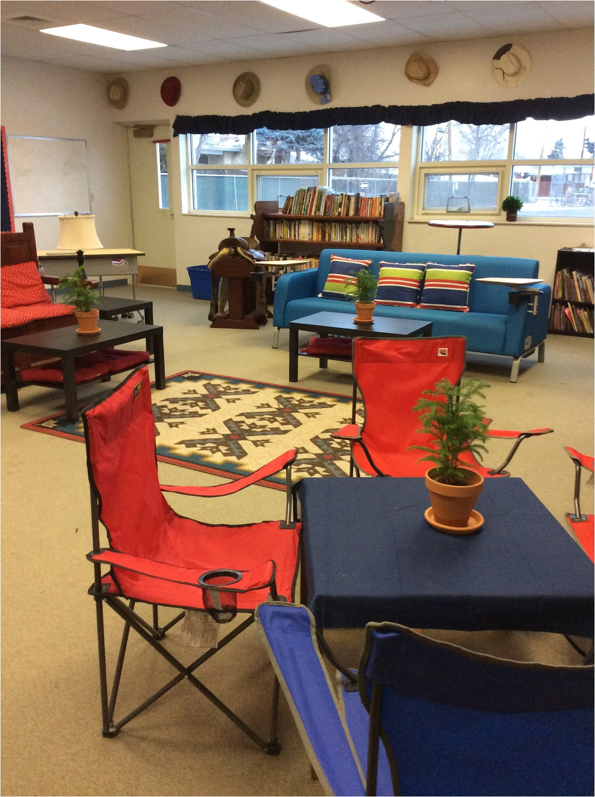 i purchased simple pots and what a difference they make the room is even more inviting and warm my students will take care of them