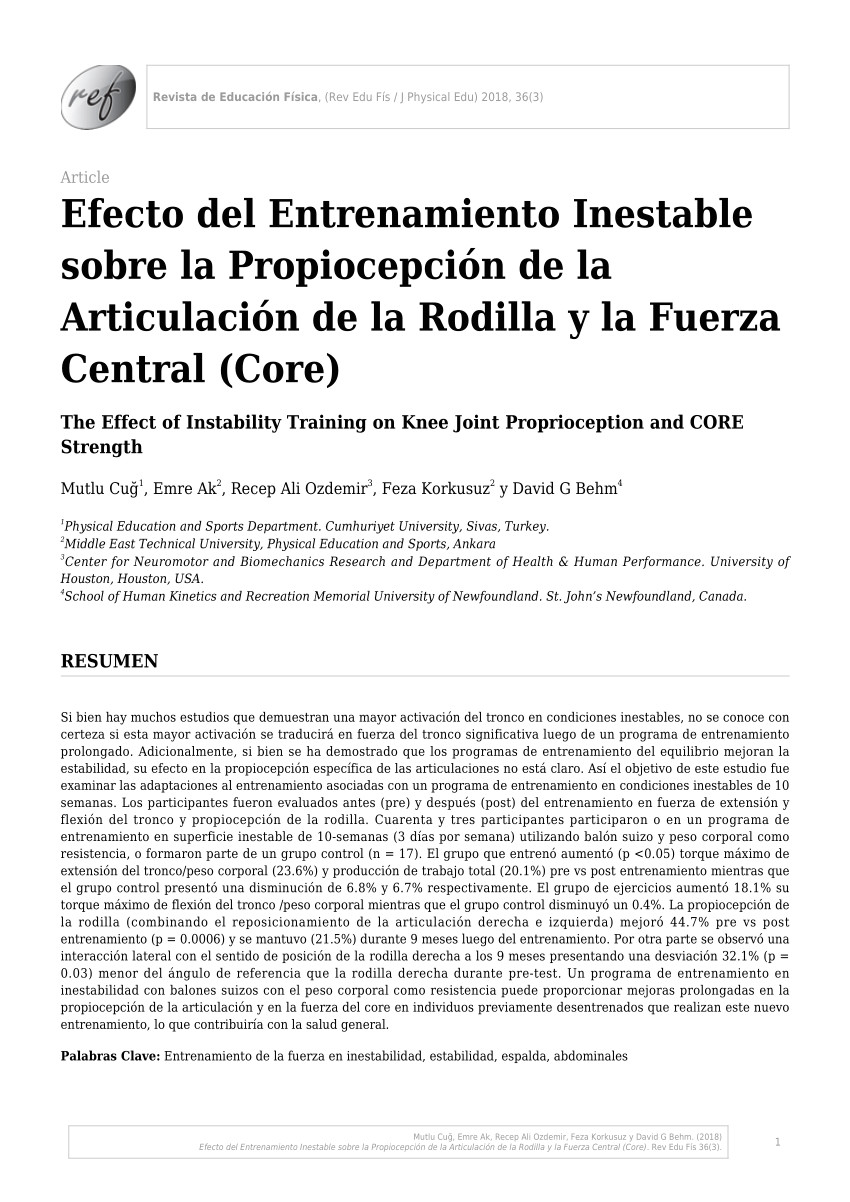 pdf the effects of stability ball training on spinal stability in sedentary individuals