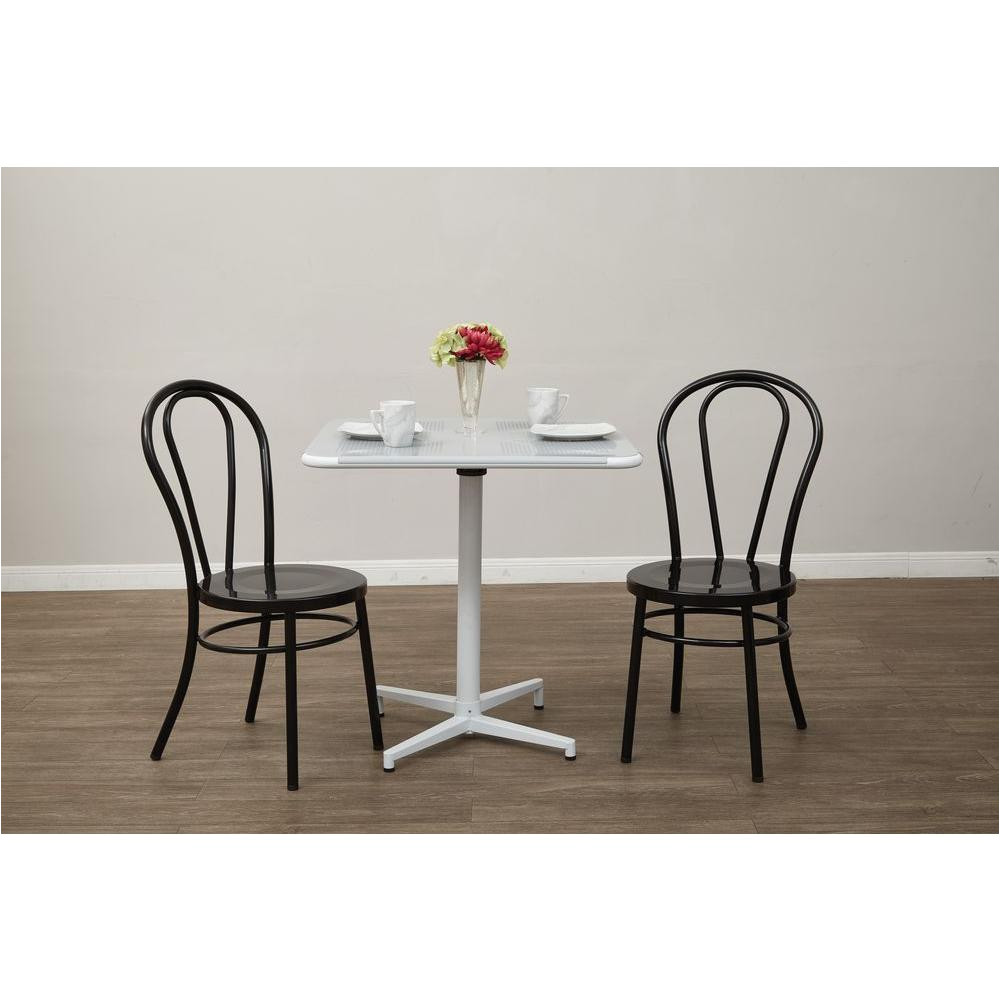 ospdesigns odessa solid black metal dining chair set of 2