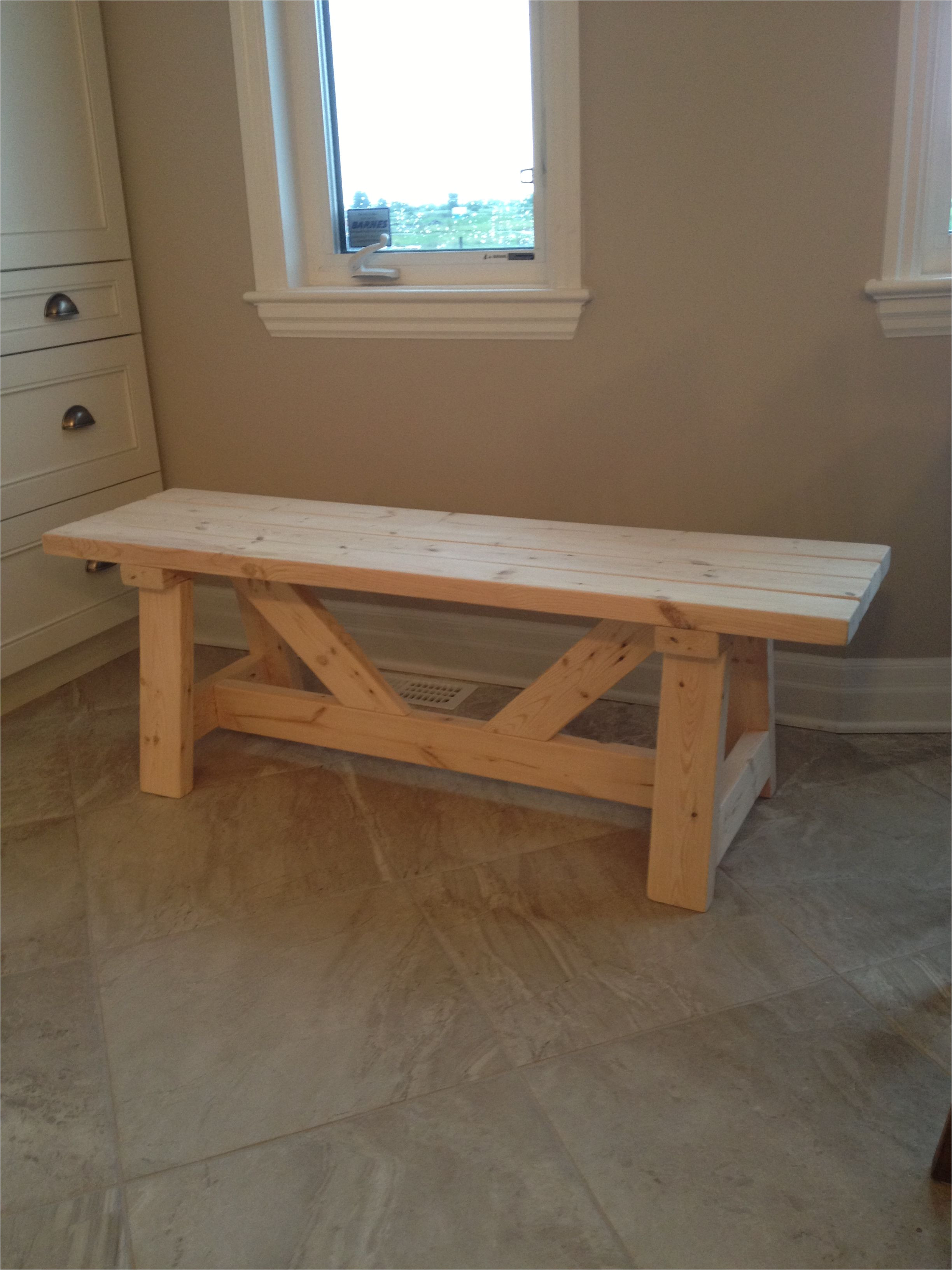 farmhouse bench in 1 day do it yourself home projects from ana white wooden bench