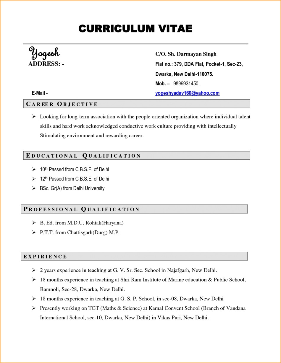 primar curriculum vitae 4 pics 4 samples of curriculum vitae job application basic job