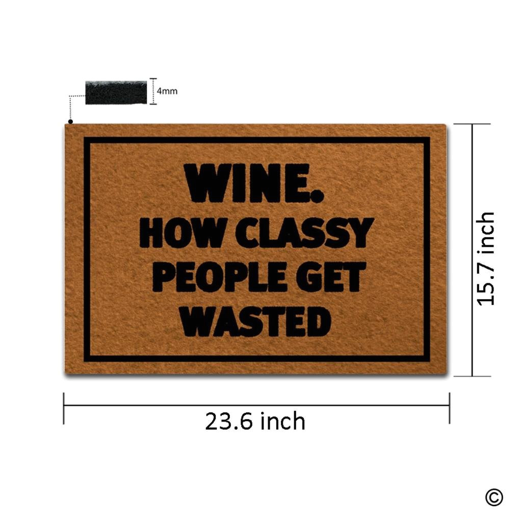amazon com msmr doormat entrance floor mat funny door mat wine how classy people get wasted designed non slip doormat 23 6 by 15 7 inch non woven fabric
