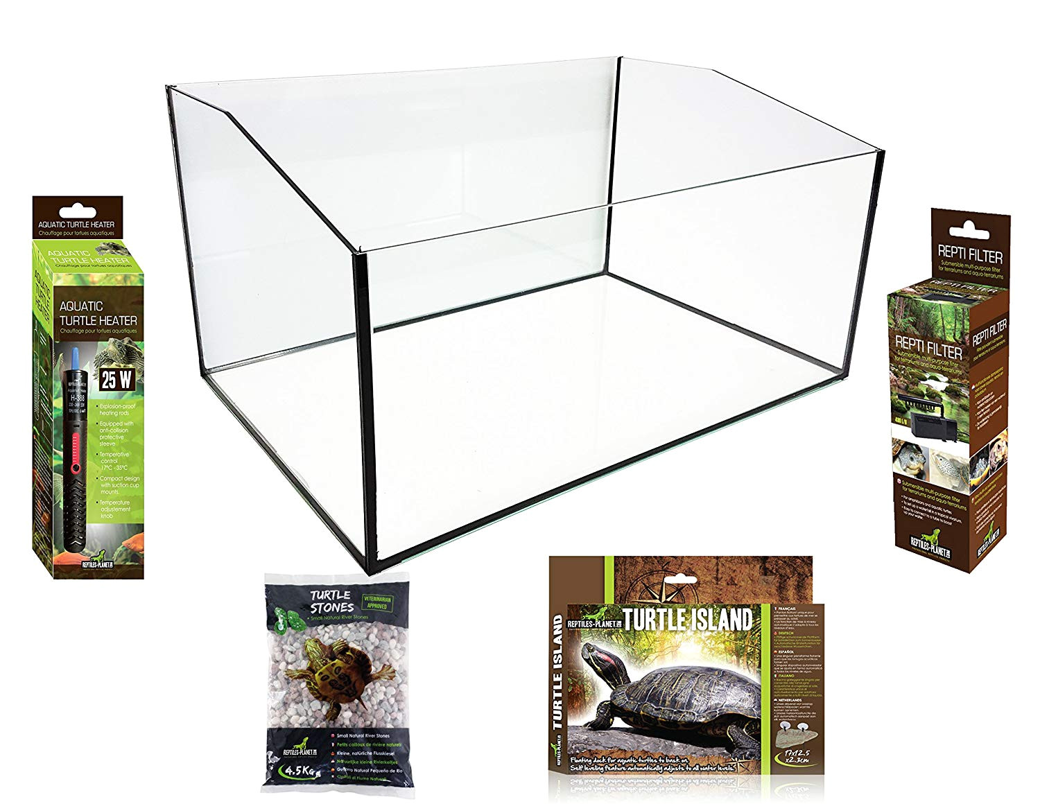 Above Ground Turtle Pond Kit Reptiles Planet Aquatic Turtle Terrarium Kit 60 X 40 X 28 Cm Amazon