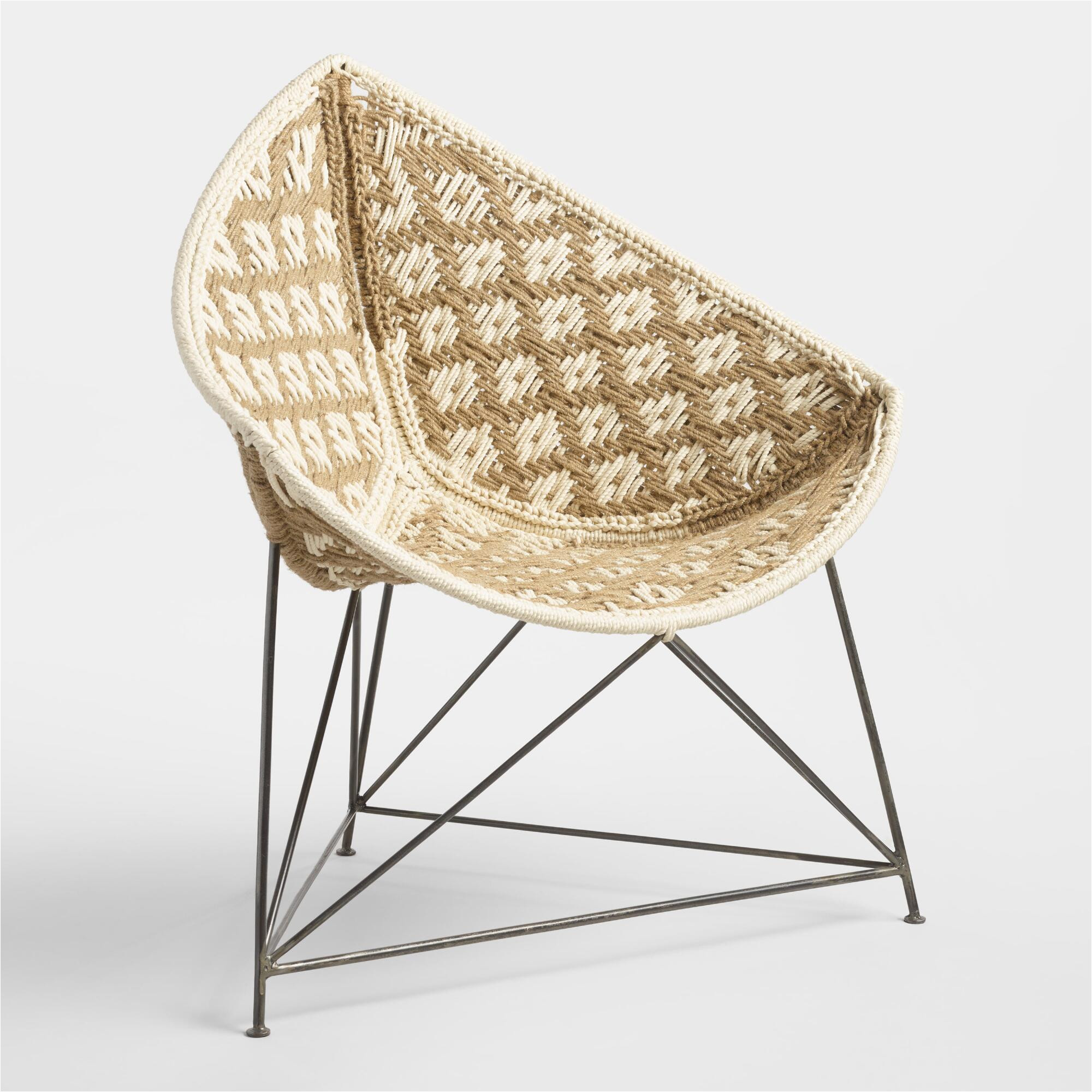 jute triangle chair