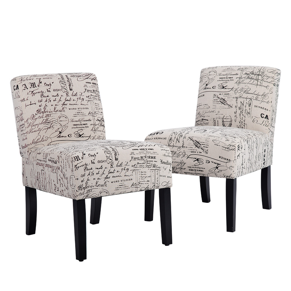 Accent Chairs Under 100 Walmart Accent Chair sofa Club Side Upholstered Letter Print Fabric Armless