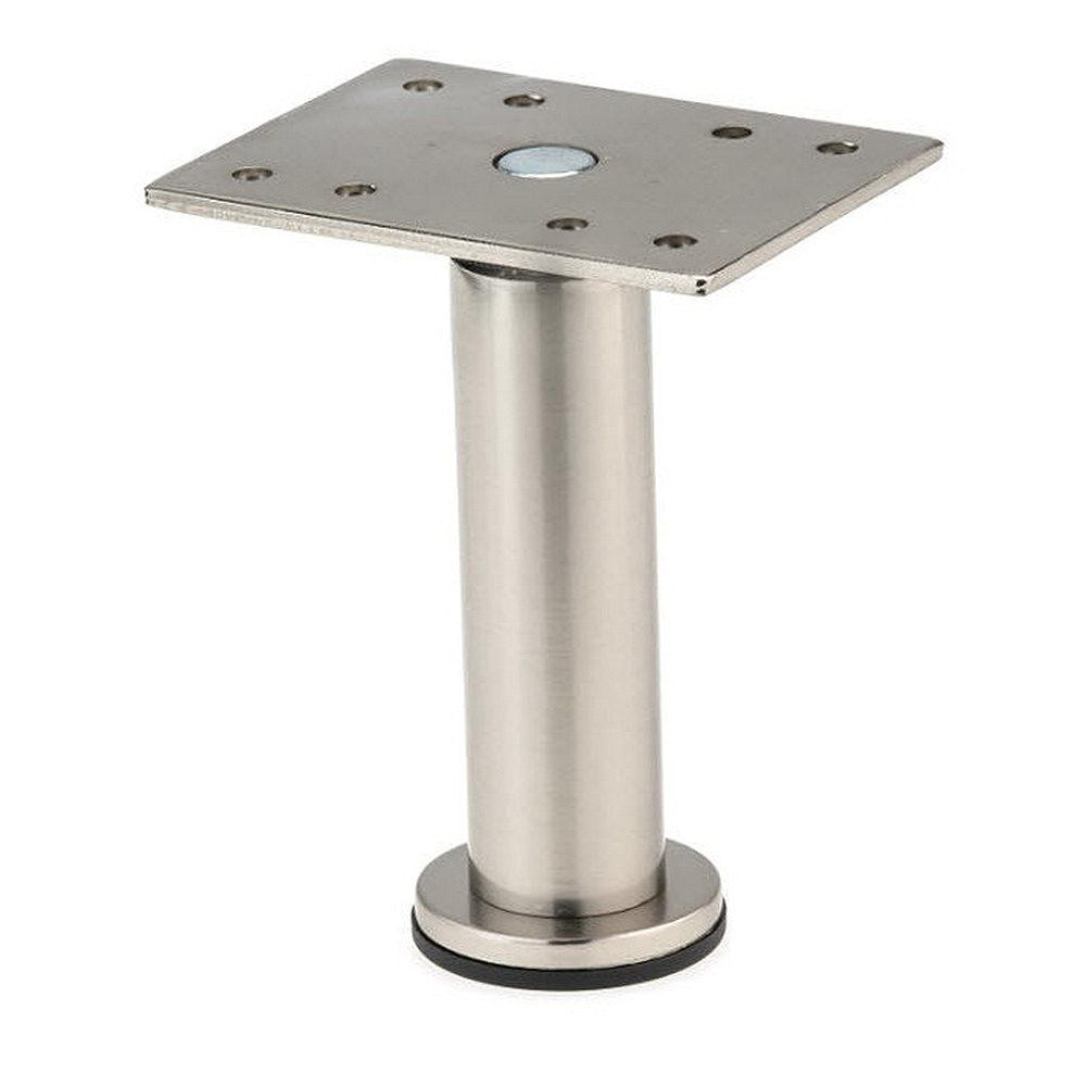 satin nickel zinc round leg