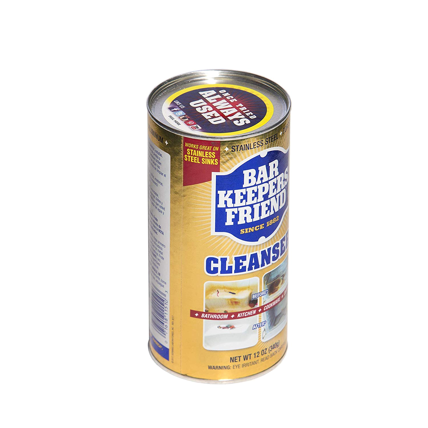 amazon com bar keepers friend powdered cleanser polish 12 ounces 1 pack health personal care